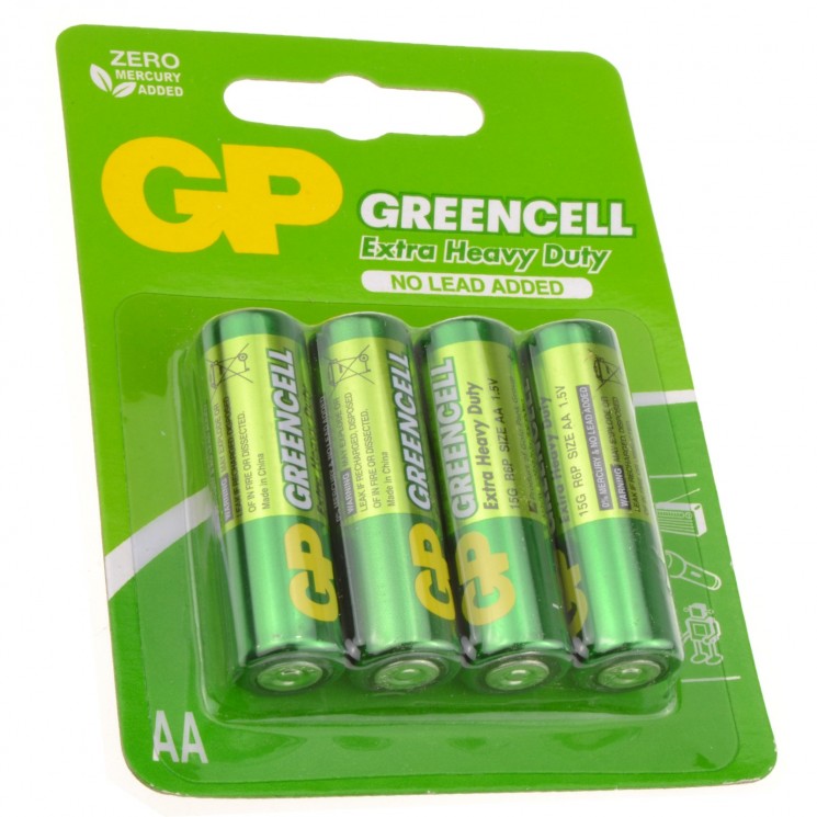 Купить Батарейка GP Greencell AA 4шт в упаковке в магазине Мастер Связи