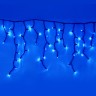 Бахрома для улицы 12м. 30/50/70см, 300 ламп LED,цвет свечения голубой, нить черная, можно соединять (арт.zwm-3-1000blue-t)